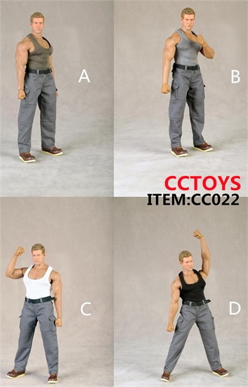 CCTOYS 1/6 CC022 023 I-shaped muscle strong plain vest and tights